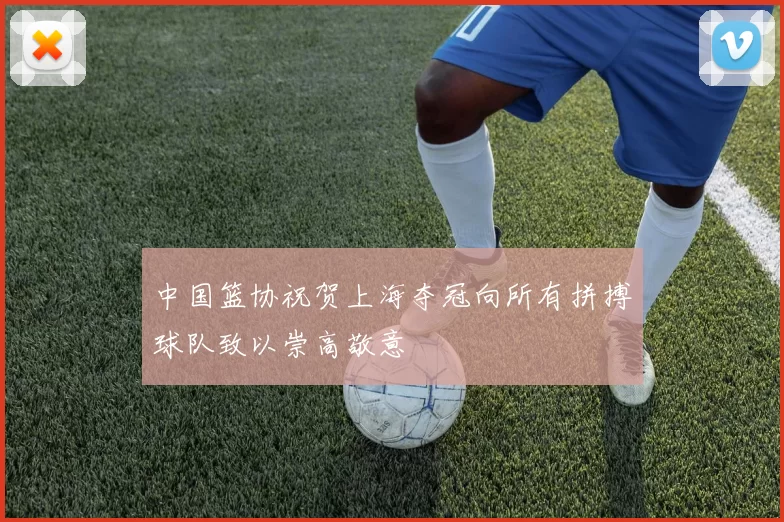 中国篮协祝贺上海夺冠向所有拼搏球队致以崇高敬意